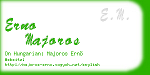 erno majoros business card